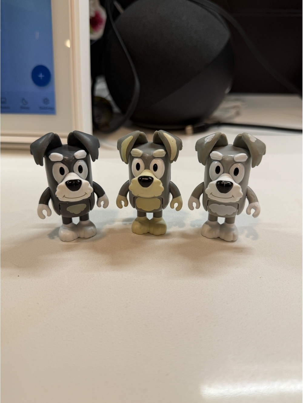 Extremely Rare Bluey Moose Set of 3 Terrier Triplets Figurines